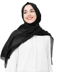 black Georgette Hijab,hijab,Georgette