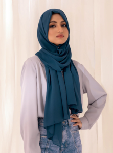 blue Georgette Hijab,hijab,Georgette